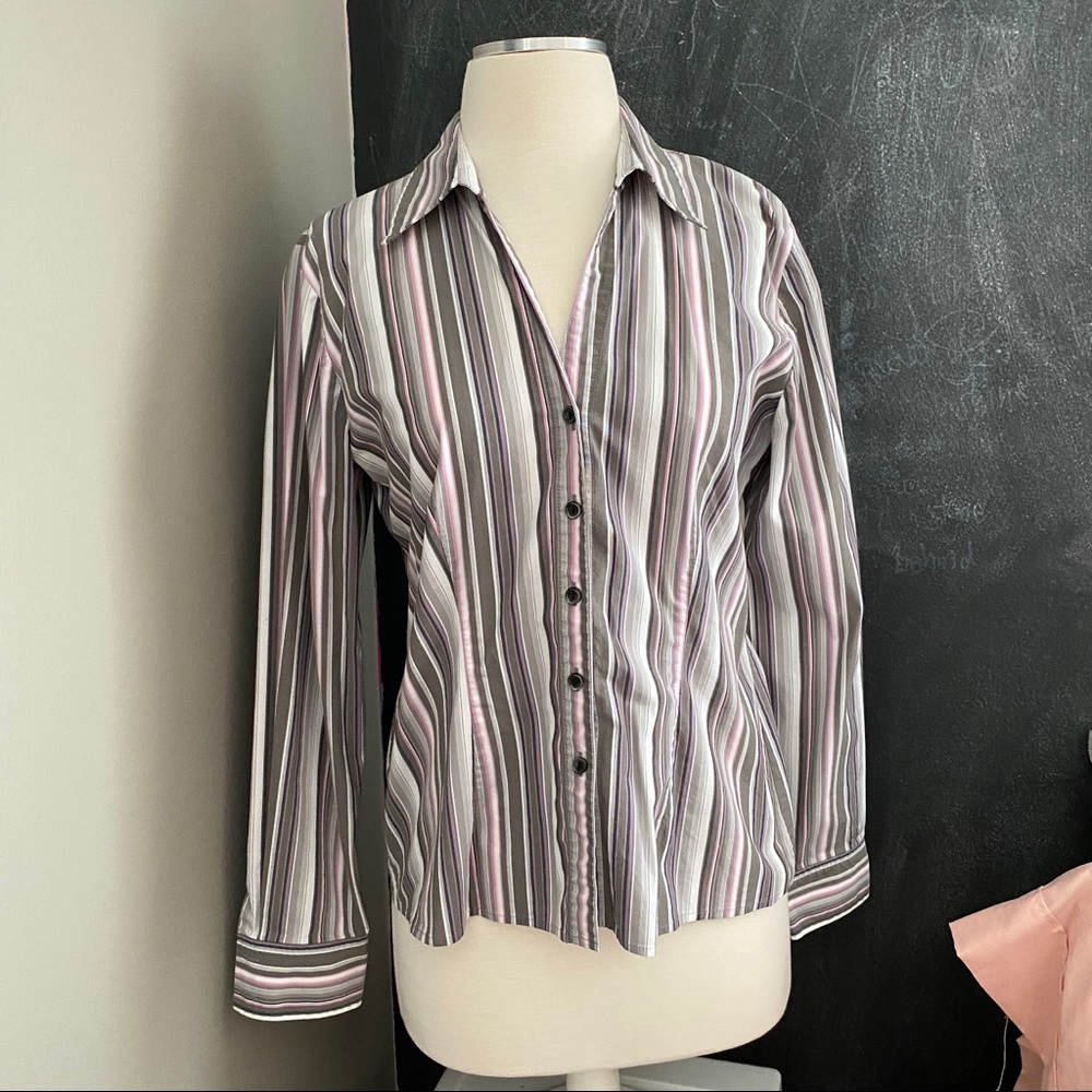 Nine West striped button down